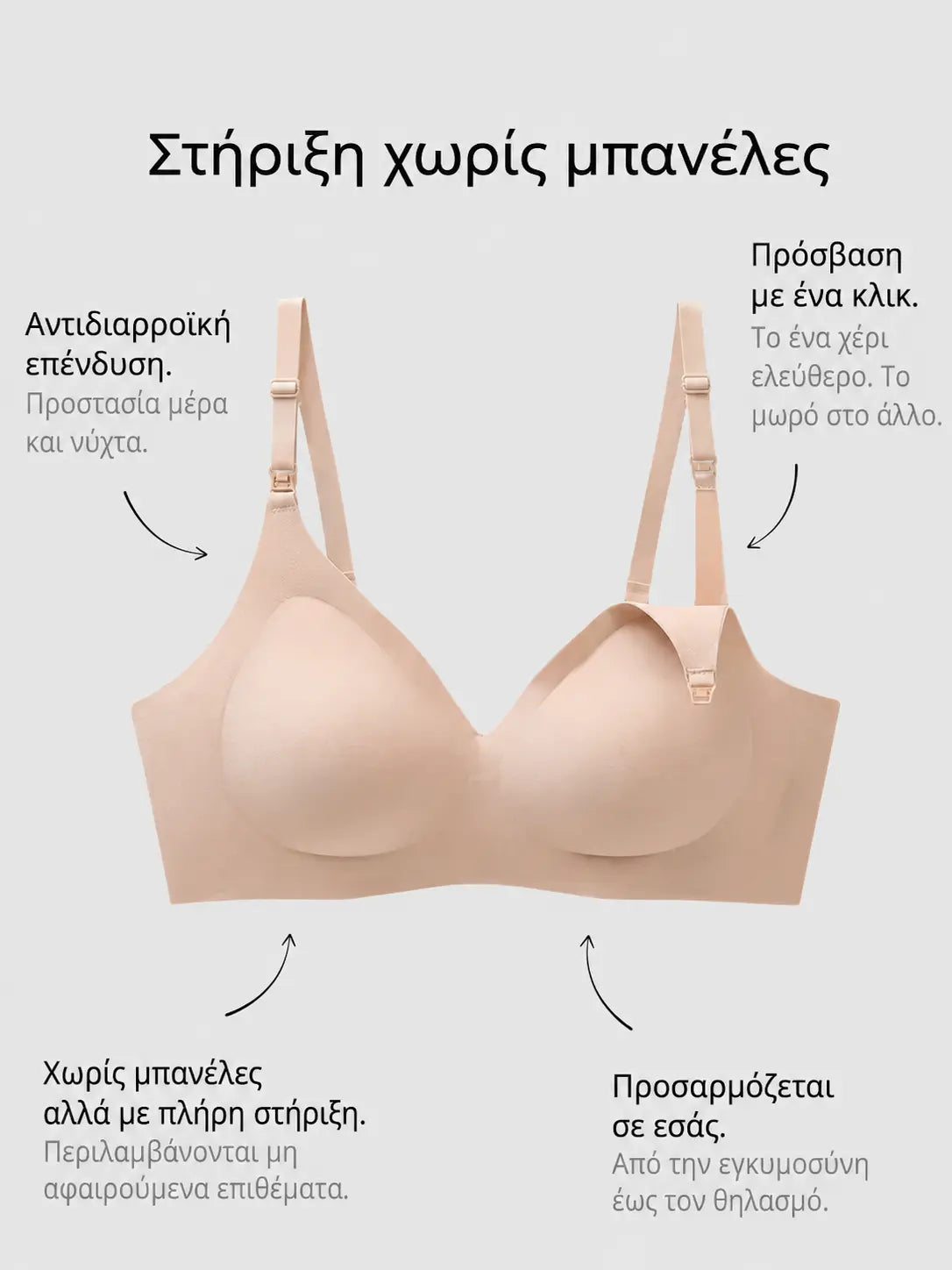 BLISS — το σουτιέν θηλασμού που αγκαλιάζει κάθε καμπύλη, κάθε στιγμή™